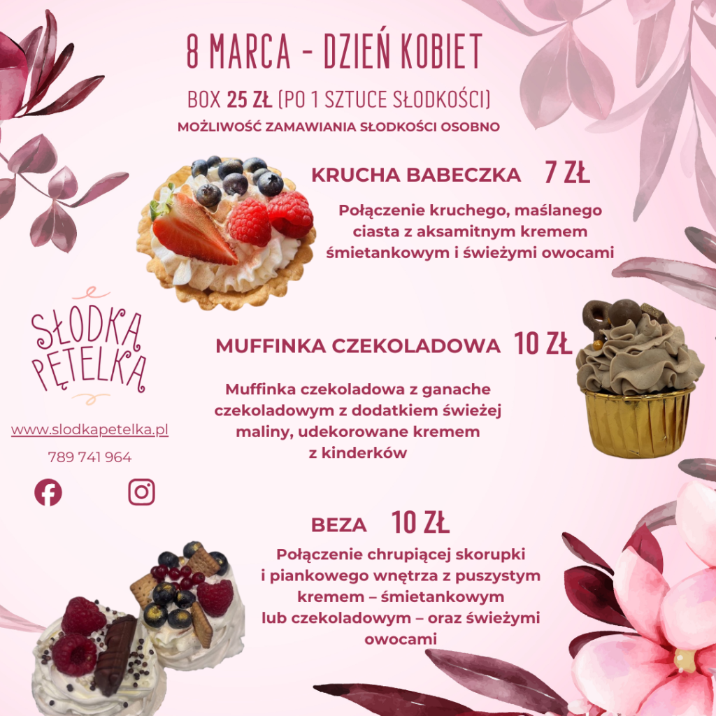 oferta na dzień kobiet słodka pętelka cukiernia tychy